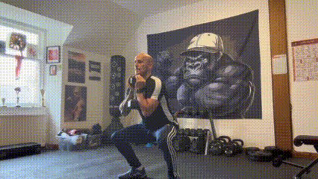 Goblet squat hold