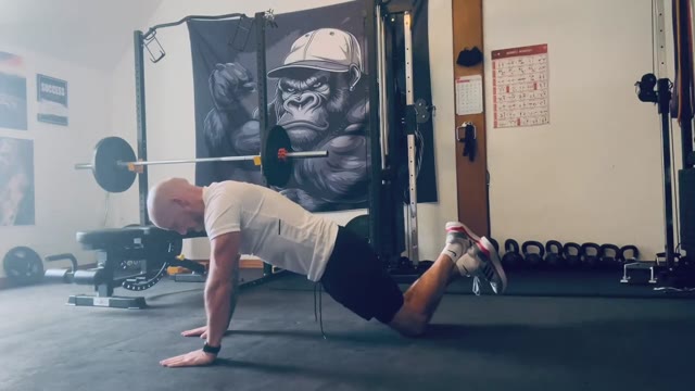 High plank on knees